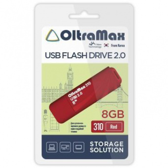 USB  8GB  OltraMax  310  красный