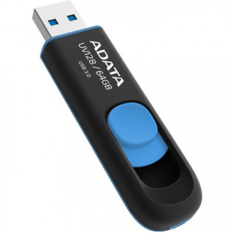 USB 3.0 64GB A-Data UV128 чёрный_синий