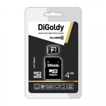 MicroSD 4GB DiGoldy Class 10 + SD_1
