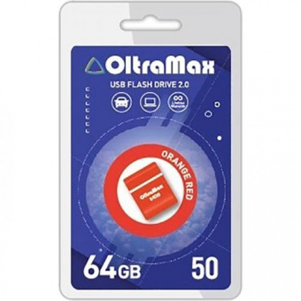 USB 64GB OltraMax 50 оранжевый_красный_1