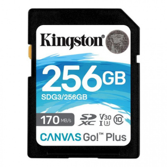SDXC  256GB  Kingston Class 10 UHS-I U3 V30 Canvas Go Plus_