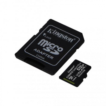 MicroSDXC  512GB  Kingston Class 10 Canvas Select Plus A1 (100 Mb_ + SD адаптер