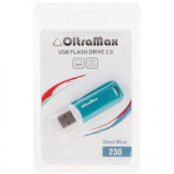USB 8GB OltraMax 230 стальной синий