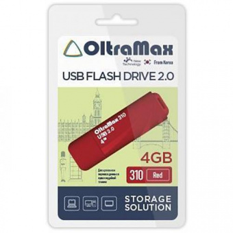 USB  4GB  OltraMax  310  красный