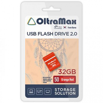 USB  32GB  OltraMax   50  оранжевый_красный