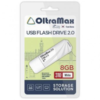 USB  8GB  OltraMax  310  белый