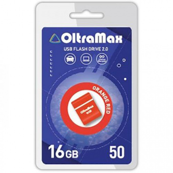 USB 16GB OltraMax 50 оранжевый_красный