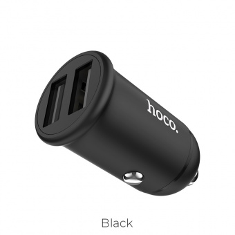 hoco-z30-easy-route-dual-port-mini-car-charger-black