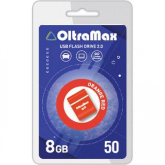 USB 8GB OltraMax 50 оранжевый_красный