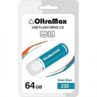 USB 64GB OltraMax 230 стальной синий_1_