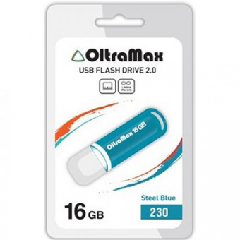 USB 16GB OltraMax 230 стальной синий