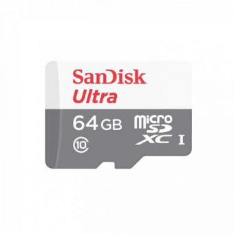 MicroSD  64GB  SanDisk Class 10 Ultra Light UHS-I  (100 Mb_s) без адаптера
